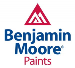 A logo of benjamin moore paints